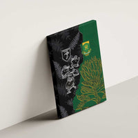 Aotearoa South Africa Rugby Freedom Cup Canvas Wall Art Kiwi Warriors Haka with King Protea Symbol - Wonder Print Shop