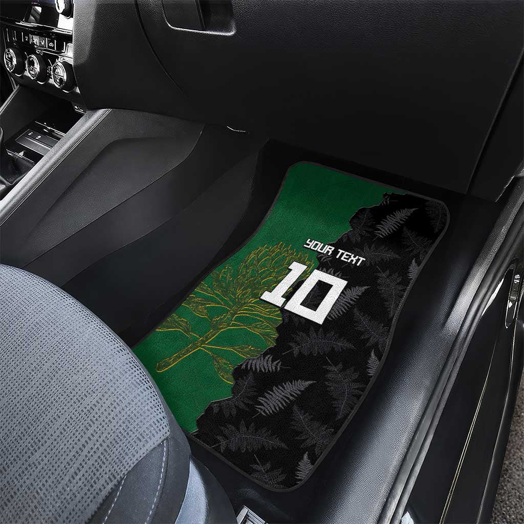 Aotearoa South Africa Rugby Freedom Cup Car Mats Kiwi Warriors Haka with King Protea Symbol - Wonder Print Shop