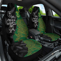 Aotearoa South Africa Rugby Freedom Cup Car Seat Cover Kiwi Warriors Haka with King Protea Symbol - Wonder Print Shop