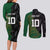 Custom Aotearoa South Africa Rugby Freedom Cup Couples Matching Long Sleeve Bodycon Dress and Long Sleeve Button Shirt Kiwi Warriors Haka with King Protea Symbol - Wonder Print Shop