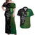 Custom Aotearoa South Africa Rugby Freedom Cup Couples Matching Off Shoulder Maxi Dress and Hawaiian Shirt Kiwi Warriors Haka with King Protea Symbol - Wonder Print Shop