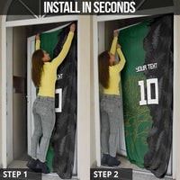 Custom Aotearoa South Africa Rugby Freedom Cup Door Cover Kiwi Warriors Haka with King Protea Symbol - Wonder Print Shop