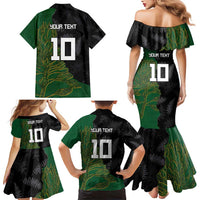 Custom Aotearoa South Africa Rugby Freedom Cup Family Matching Mermaid Dress and Hawaiian Shirt Kiwi Warriors Haka with King Protea Symbol - Wonder Print Shop