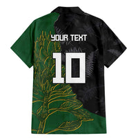 Custom Aotearoa South Africa Rugby Freedom Cup Family Matching Mermaid Dress and Hawaiian Shirt Kiwi Warriors Haka with King Protea Symbol - Wonder Print Shop