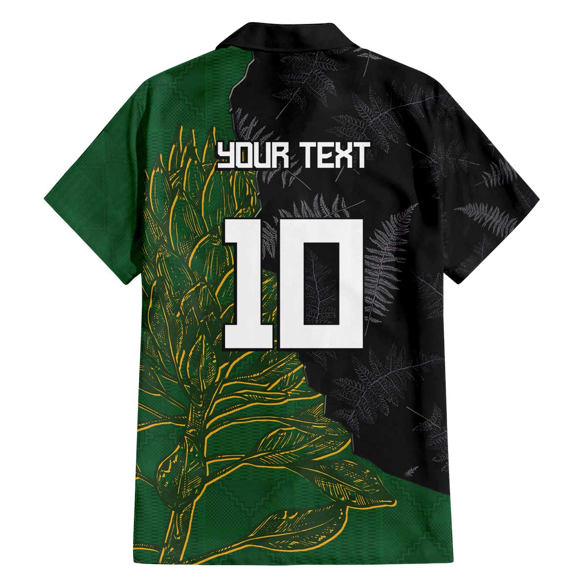 Custom Aotearoa South Africa Rugby Freedom Cup Family Matching Off The Shoulder Long Sleeve Dress and Hawaiian Shirt Kiwi Warriors Haka with King Protea Symbol - Wonder Print Shop