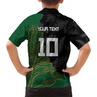 Custom Aotearoa South Africa Rugby Freedom Cup Family Matching Puletasi and Hawaiian Shirt Kiwi Warriors Haka with King Protea Symbol - Wonder Print Shop