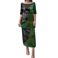 Custom Aotearoa South Africa Rugby Freedom Cup Family Matching Puletasi and Hawaiian Shirt Kiwi Warriors Haka with King Protea Symbol - Wonder Print Shop