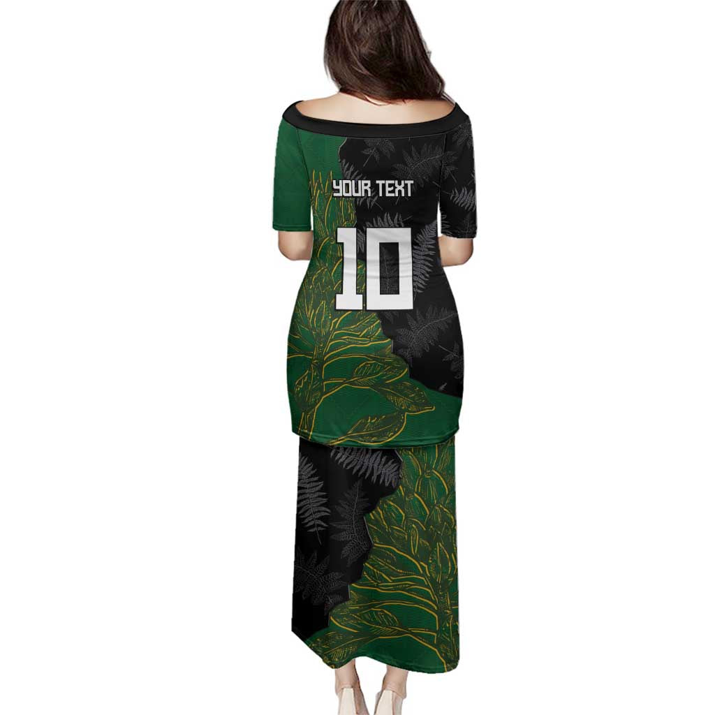 Custom Aotearoa South Africa Rugby Freedom Cup Family Matching Puletasi and Hawaiian Shirt Kiwi Warriors Haka with King Protea Symbol - Wonder Print Shop