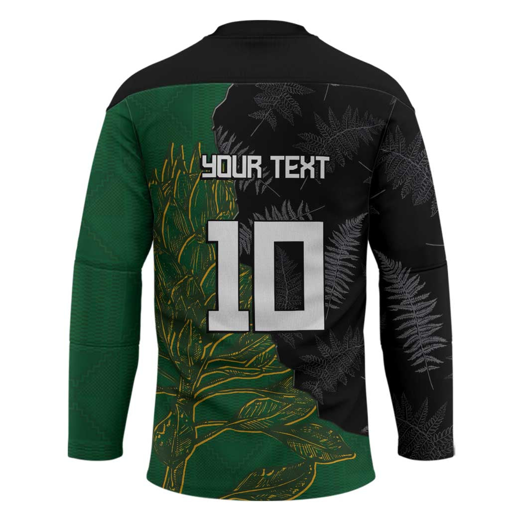 Custom Aotearoa South Africa Rugby Freedom Cup Hockey Jersey Kiwi Warriors Haka with King Protea Symbol - Wonder Print Shop