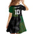 Custom Aotearoa South Africa Rugby Freedom Cup Kid Short Sleeve Dress Kiwi Warriors Haka with King Protea Symbol - Wonder Print Shop