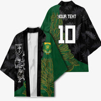 Custom Aotearoa South Africa Rugby Freedom Cup Kimono Kiwi Warriors Haka with King Protea Symbol - Wonder Print Shop