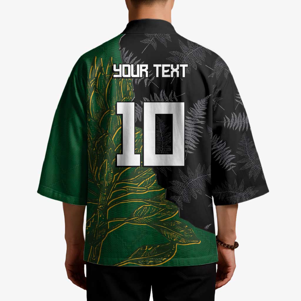 Custom Aotearoa South Africa Rugby Freedom Cup Kimono Kiwi Warriors Haka with King Protea Symbol - Wonder Print Shop