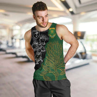 Custom Aotearoa South Africa Rugby Freedom Cup Men Tank Top Kiwi Warriors Haka with King Protea Symbol - Wonder Print Shop