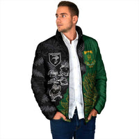 Custom Aotearoa South Africa Rugby Freedom Cup Padded Jacket Kiwi Warriors Haka with King Protea Symbol - Wonder Print Shop