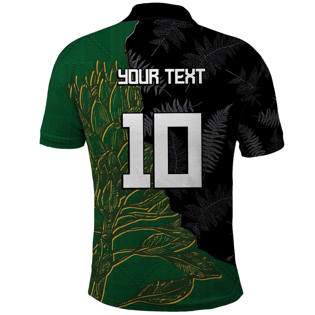 Custom Aotearoa South Africa Rugby Freedom Cup Polo Shirt Kiwi Warriors Haka with King Protea Symbol - Wonder Print Shop