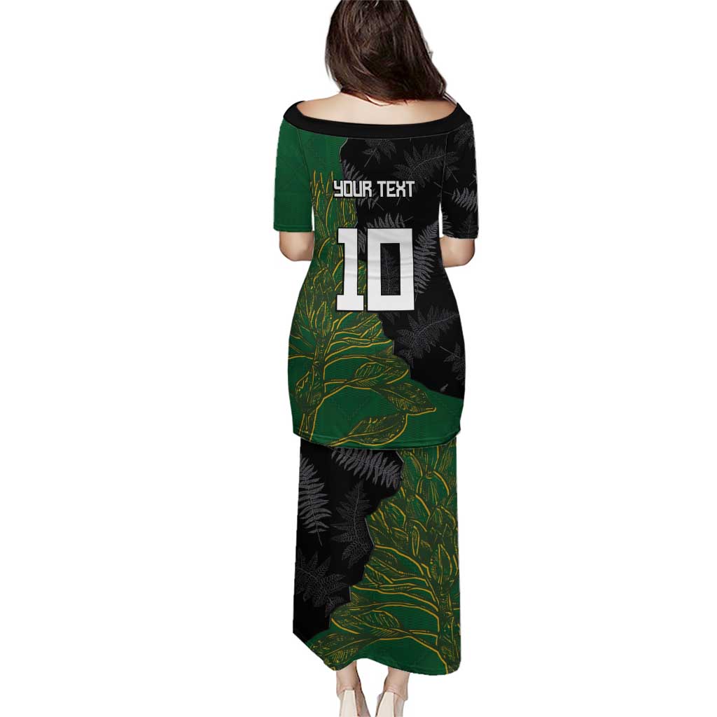 Custom Aotearoa South Africa Rugby Freedom Cup Puletasi Kiwi Warriors Haka with King Protea Symbol - Wonder Print Shop