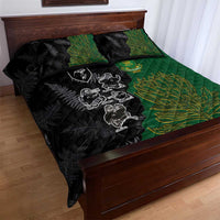 Aotearoa South Africa Rugby Freedom Cup Quilt Bed Set Kiwi Warriors Haka with King Protea Symbol - Wonder Print Shop