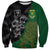 Custom Aotearoa South Africa Rugby Freedom Cup Sweatshirt Kiwi Warriors Haka with King Protea Symbol - Wonder Print Shop