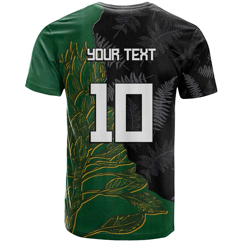 Custom Aotearoa South Africa Rugby Freedom Cup T Shirt Kiwi Warriors Haka with King Protea Symbol - Wonder Print Shop