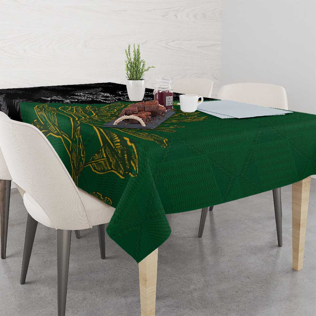 Aotearoa South Africa Rugby Freedom Cup Tablecloth Kiwi Warriors Haka with King Protea Symbol - Wonder Print Shop