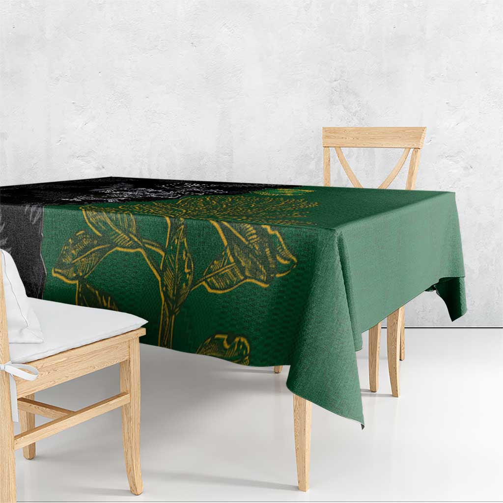 Aotearoa South Africa Rugby Freedom Cup Tablecloth Kiwi Warriors Haka with King Protea Symbol - Wonder Print Shop
