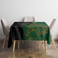 Aotearoa South Africa Rugby Freedom Cup Tablecloth Kiwi Warriors Haka with King Protea Symbol - Wonder Print Shop