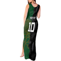 Custom Aotearoa South Africa Rugby Freedom Cup Tank Maxi Dress Kiwi Warriors Haka with King Protea Symbol - Wonder Print Shop