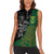 Custom Aotearoa South Africa Rugby Freedom Cup Women Sleeveless Polo Shirt Kiwi Warriors Haka with King Protea Symbol - Wonder Print Shop