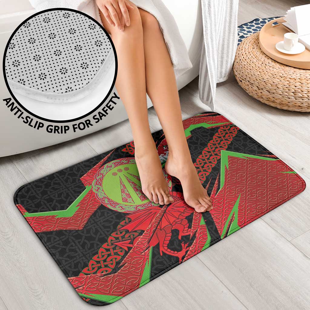 Welsh Celtic-Awen Bathroom Set Wales Y Ddraig Goch with Celtic Knot Sporty - Wonder Print Shop