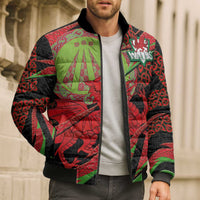 Welsh Celtic-Awen Bomber Puffer Jacket Wales Y Ddraig Goch with Celtic Knot Sporty - Wonder Print Shop