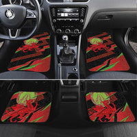 Welsh Celtic-Awen Car Mats Wales Y Ddraig Goch with Celtic Knot Sporty - Wonder Print Shop