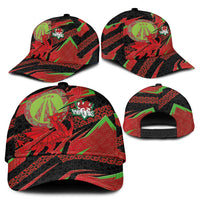 Welsh Celtic-Awen Classic Cap Wales Y Ddraig Goch with Celtic Knot Sporty - Wonder Print Shop