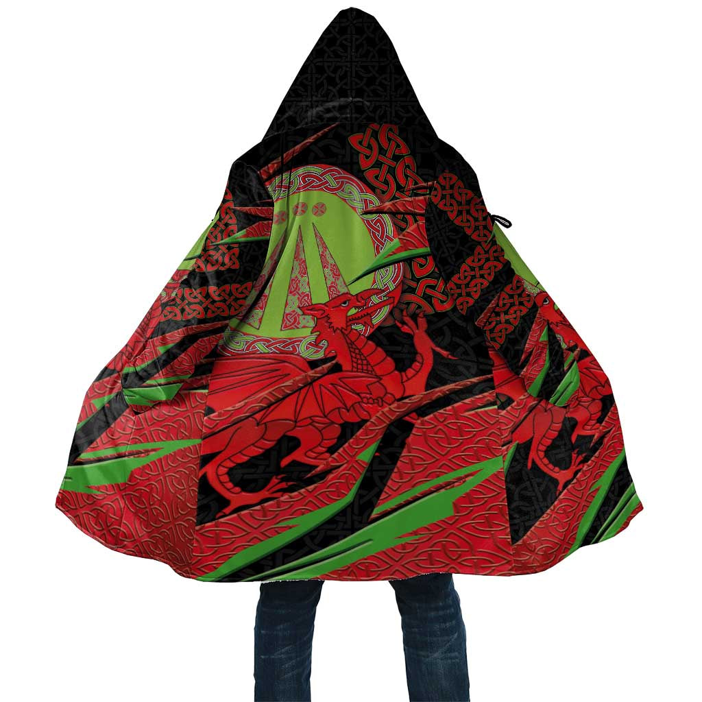 Welsh Celtic-Awen Cloak Wales Y Ddraig Goch with Celtic Knot Sporty - Wonder Print Shop