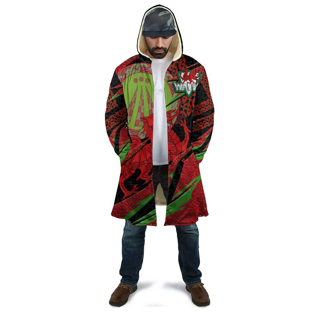 Welsh Celtic-Awen Cloak Wales Y Ddraig Goch with Celtic Knot Sporty - Wonder Print Shop
