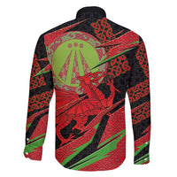 Welsh Celtic-Awen Family Matching Off Shoulder Short Dress and Hawaiian Shirt Wales Y Ddraig Goch with Celtic Knot Sporty - Wonder Print Shop