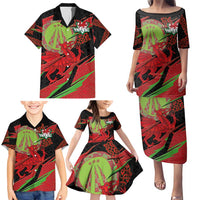 Welsh Celtic-Awen Family Matching Puletasi and Hawaiian Shirt Wales Y Ddraig Goch with Celtic Knot Sporty - Wonder Print Shop