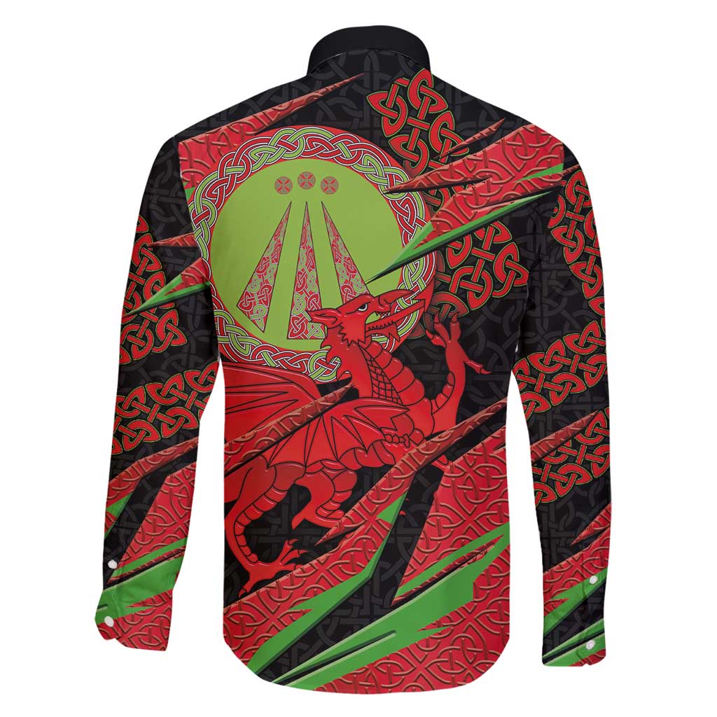 Welsh Celtic-Awen Family Matching Tank Maxi Dress and Hawaiian Shirt Wales Y Ddraig Goch with Celtic Knot Sporty - Wonder Print Shop