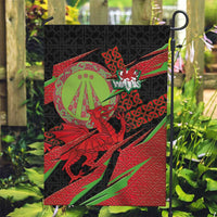 Welsh Celtic-Awen Garden Flag Wales Y Ddraig Goch with Celtic Knot Sporty - Wonder Print Shop