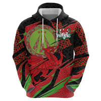 Welsh Celtic-Awen Hoodie Wales Y Ddraig Goch with Celtic Knot Sporty - Wonder Print Shop