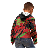 Welsh Celtic-Awen Kid Hoodie Wales Y Ddraig Goch with Celtic Knot Sporty - Wonder Print Shop