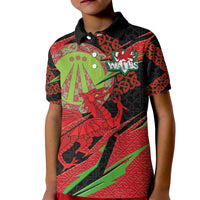 Welsh Celtic-Awen Kid Polo Shirt Wales Y Ddraig Goch with Celtic Knot Sporty - Wonder Print Shop