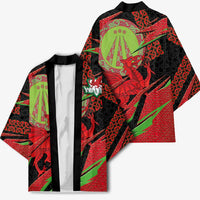 Welsh Celtic-Awen Kimono Wales Y Ddraig Goch with Celtic Knot Sporty - Wonder Print Shop