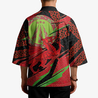 Welsh Celtic-Awen Kimono Wales Y Ddraig Goch with Celtic Knot Sporty - Wonder Print Shop