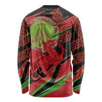 Welsh Celtic-Awen Long Sleeve Shirt Wales Y Ddraig Goch with Celtic Knot Sporty - Wonder Print Shop