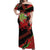 Welsh Celtic-Awen Off Shoulder Maxi Dress Wales Y Ddraig Goch with Celtic Knot Sporty - Wonder Print Shop