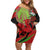 Welsh Celtic-Awen Off Shoulder Short Dress Wales Y Ddraig Goch with Celtic Knot Sporty - Wonder Print Shop