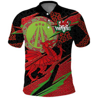 Welsh Celtic-Awen Polo Shirt Wales Y Ddraig Goch with Celtic Knot Sporty - Wonder Print Shop