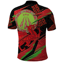 Welsh Celtic-Awen Polo Shirt Wales Y Ddraig Goch with Celtic Knot Sporty - Wonder Print Shop