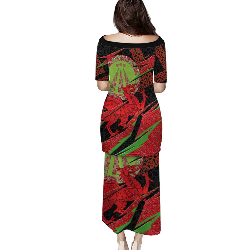 Welsh Celtic-Awen Puletasi Wales Y Ddraig Goch with Celtic Knot Sporty - Wonder Print Shop