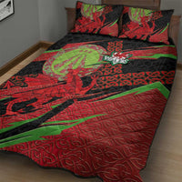 Welsh Celtic-Awen Quilt Bed Set Wales Y Ddraig Goch with Celtic Knot Sporty - Wonder Print Shop